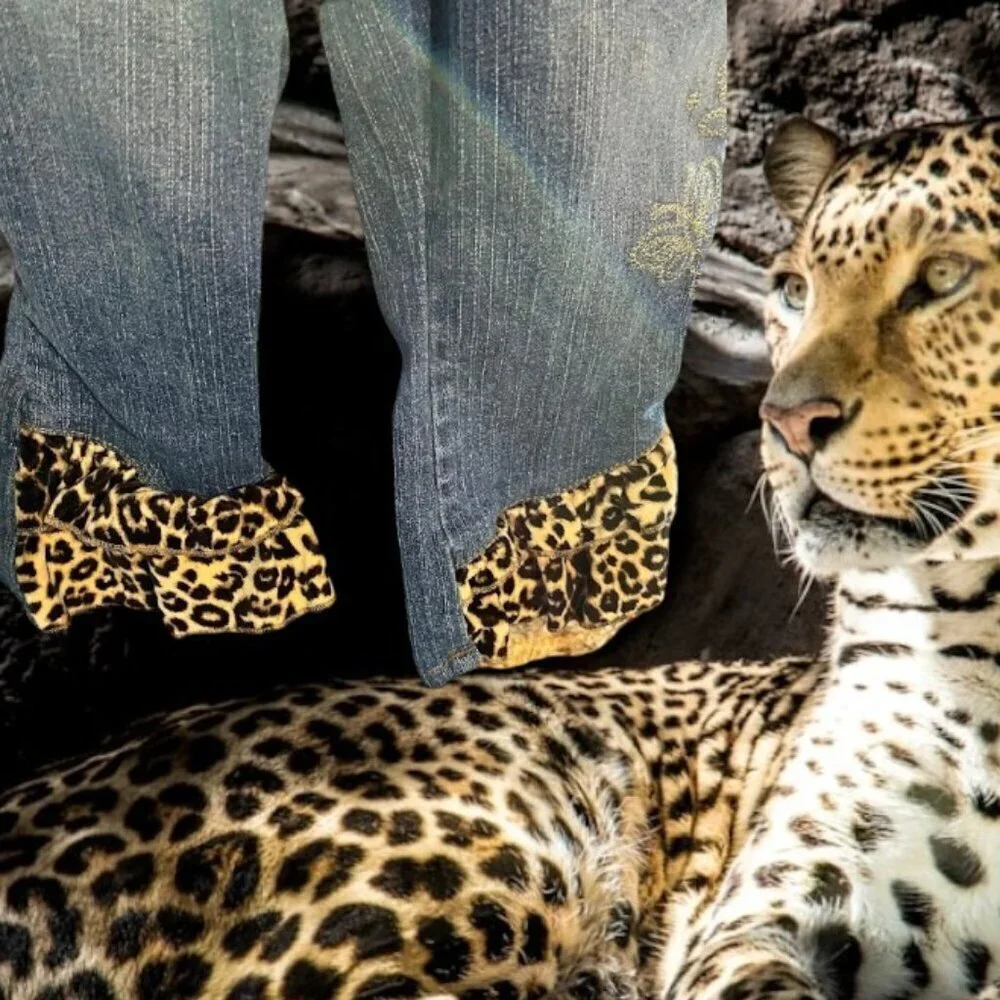 The Children's Place Leopard Ruffle Jeans